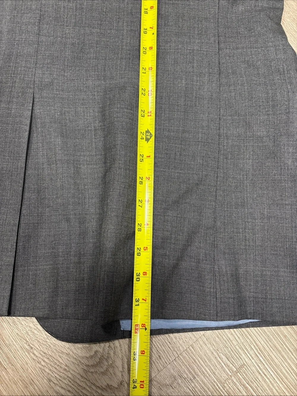 J. Hilburn Blazer Mens 47L Gray Wool Vitale Barberis Canonico Glen Check Jacket